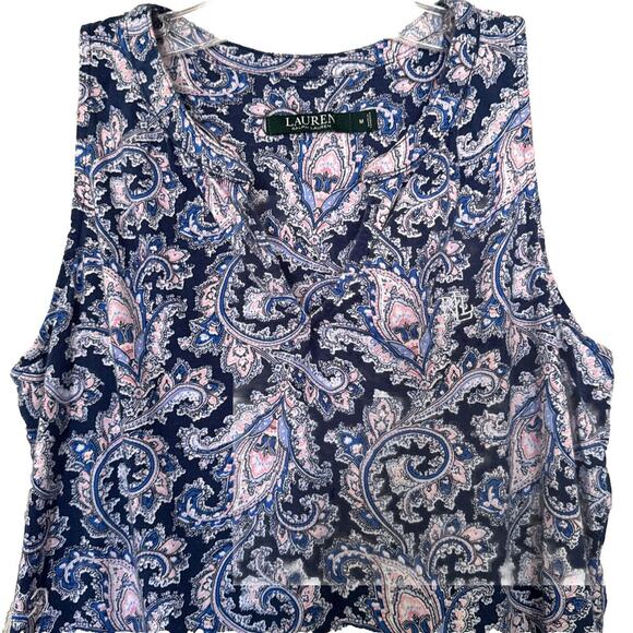 Lauren Ralph Lauren Dress Midi Tank Size M Floral Print Summer Dress - Picture 4 of 10